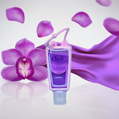 SILK SANITIZER LAVENDER- Hanger to carry on bags