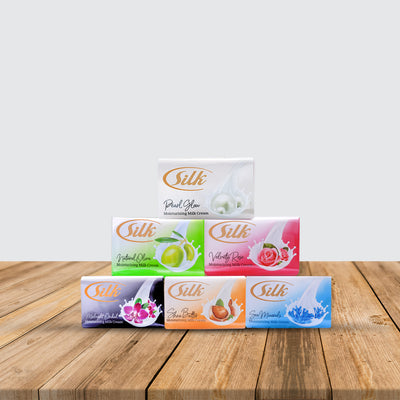 Silk Soap Collection – 6 Color Variants (100g each)